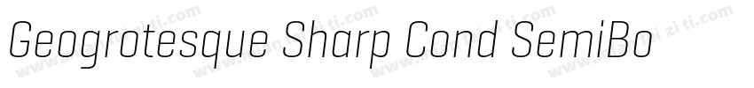Geogrotesque Sharp Cond SemiBold字体转换